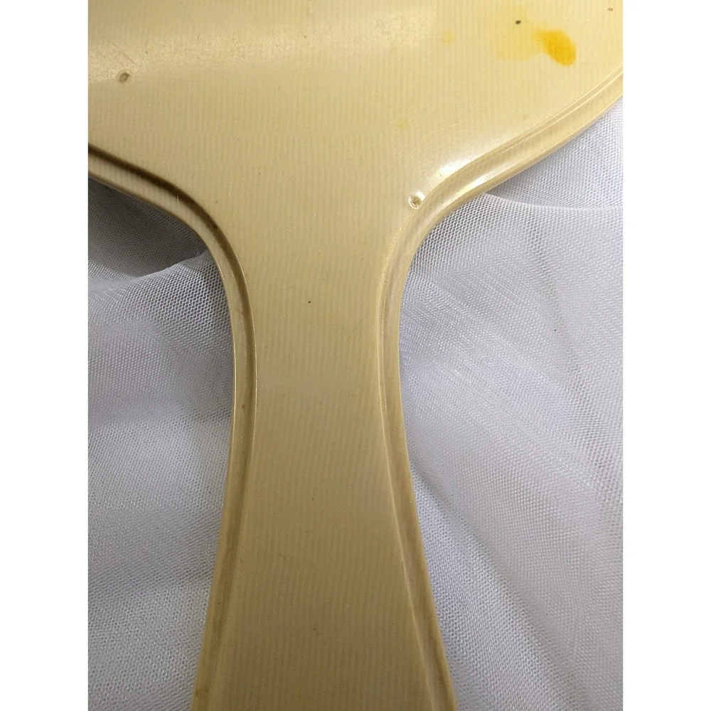 DuBarry Ivory Pyralin Hand Mirror, Antique Art Deco Celluloid Vanity Handheld